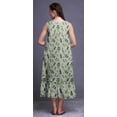 thumbnail image 4 of Bimba Gris Pâle Feuilles Feuille Mi-Mollet Vêtement de Nuit Femme Coton Imprimé Sans Manches Robe de Nuit Maxi XXX-Large, 4 of 6