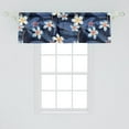 thumbnail image 2 of Tropical Window Valance, Aloha Hawaii Feels Hibiscus Flowers with Pastel Colors Petals Print, Curtain Valance for Kitchen Bedroom with Rod Pocket, 54" X 18", Dark Lavender Coral White, by Ambesonne, 2 of 2