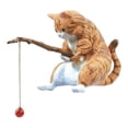 thumbnail image 3 of Adorno Gato Pesca Mini Estatuilla Interior Del Coche (gato Leopardo), 3 of 4