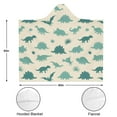 thumbnail image 3 of Wearable Blanket,LightBeige Cartoon Dinosaurs Silhouettes Pattern Hooded Wearable Flannel Blanket for Adults & Teens,Winter Poncho Shawl Wrap Cape Cozy Anti-Pill,50"x60", 3 of 5