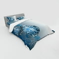 thumbnail image 2 of Ambesonne Christmas Bedding Set 4 Pcs, Snowflake Motifs Swirls, Queen, Blue Pale Blue White, 2 of 2