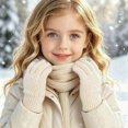 thumbnail image 5 of hengsof Fall Winter Gloves Full Finger for Boys Girls - Kids Thick Thermal Knitted Gloves for Cold Weather 3-8Y, 5 of 5