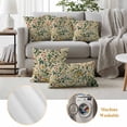 thumbnail image 6 of Green Botanical Outdoor Waterproof Pillow Covers, Vintage Plant Flowers Garden Leaf Motifs Decorative Square Throw Pillowcase Sofa Cushion Sham for Patio/Couch/Chair, 16"x16" 2 Pack, 6 of 8