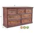 thumbnail image 4 of Taran Designs Baker 7-drawer Solid Wood Dresser in Brown, 4 of 6
