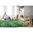thumbnail image 6 of YJ.GWL 4x6ft Tie Dye Shag Area Rug For Living Room Bedroom,Shaggy Carpet For Home Decor,Emerald Green, 6 of 7