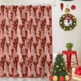 thumbnail image 5 of Red Christmas Shower Curtains for Bathroom, Tree Snowflakes Waterproof Fabric Shower Curtain for Bathroom Bathtub Decoration, Machine Washable, 72"x84", 5 of 9
