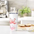thumbnail image 5 of Pink Flamingos 20 oz Tumbler with Lids and Straws Stainless Steel Vacuum Coffee Mug for Car Home Office Outdoor Travel, 5 of 7