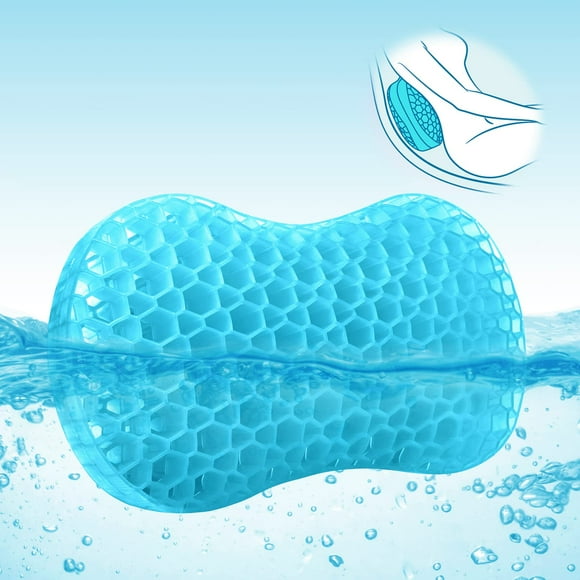 Sunlit Bath Jello Gel Bath Pillows, Lumbar Pillow for Bathtub, Back Support Pillow, Gel Pillow with Non-Slip Suction Cups for Lumbar, Back Rest Support, Fits Curved or S