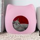 thumbnail image 3 of Casa acogedora para gatos en forma de cueva con cojín térmico, diseño con cremallera para fácil lavado - Ideal para mascotas hasta 7kg (Color rosa), 3 of 6