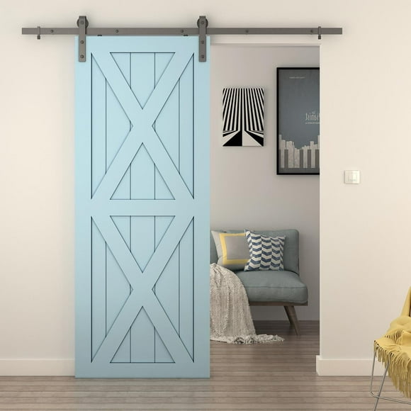 Wood & Hart 37" Magnolia Porte de Grange en Pin Noueux