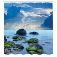 thumbnail image 3 of Ambesonne Peace Shower Curtain, Seaside Stones, 69"Wx75"L, Blue Pale Blue Green, 3 of 3