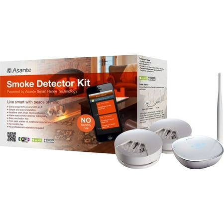 SMOKE DETECTOR KIT EMAIL TEXT NOTIFICATION AT SMOKE DETECTION