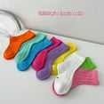 thumbnail image 6 of Xmarks 4 Pairs Unisex Toddler Kids Crew Socks Soft Mesh Breathable Cotton Socks Cozy Candy Color Crew Cut Socks Boy Girls 1-12Y A 6-8 Y, 6 of 6