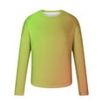thumbnail image 4 of XFYSSS Fashion Men's Gradient Printed Top Casual Long Sleeved Round Neck Blouses & Shirts Men Polyester Tops, 4 of 5