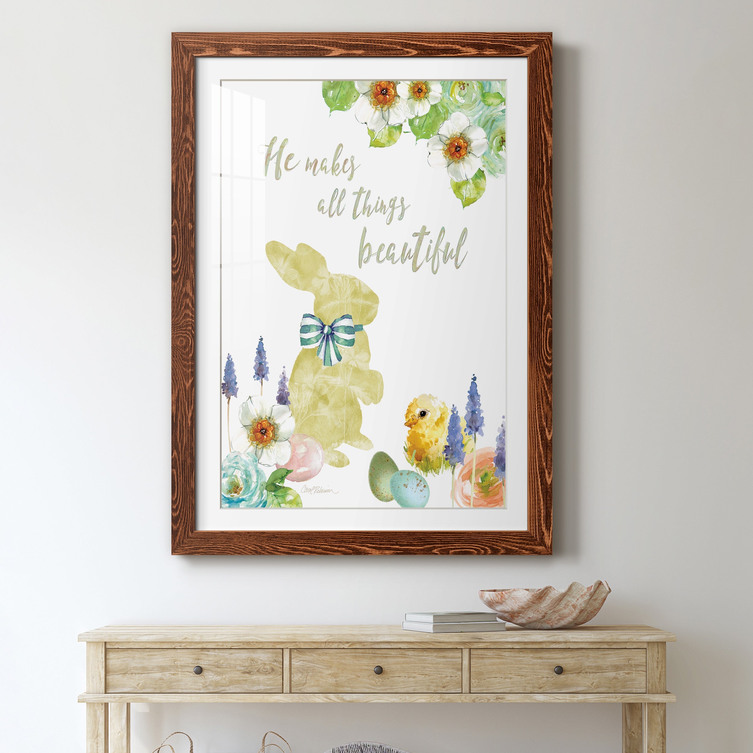 All Things Bunny - Premium Framed Print - Distressed Barnwood Frame - Ready to Hang