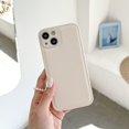 thumbnail image 4 of Funda de teléfono de silicona de cuero sintético de color sólido de lujo para iPhone 11 12 13 14 15 16 Pro MAX X XR XS SE 7 8Plus cubierta blanca, marrón y rosa, 4 of 5