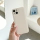 thumbnail image 4 of Funda de teléfono de silicona de cuero sintético de color sólido de lujo para iPhone 11 12 13 14 15 16 Pro MAX X XR XS SE 7 8Plus cubierta blanca, marrón y rosa, 4 of 5