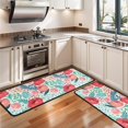 thumbnail image 3 of Kitchen Rugs Sets Of 2,Pioneer Flower Floral Print Pattern Anti Fatigue Kitchen Mat Rugs Non Slip Washable,Decorative Kitchen Floor Mats for Kitchen,Sink,Laundry,17"x47"+17"x47", 3 of 5