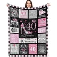 thumbnail image 1 of LHSHID 40th Birthday Gifts for Women Blanket 40th Birthday Gift Ideas 40th Birthday Decorations Women 40 Birthday Blanket Gifts for 40 Year Old Women Throw Blanket 50"x60", 1 of 8