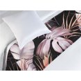 thumbnail image 3 of Tropical Bed Runner, Exotic Jungle Leaves on Black Background Watercolor Hawaiian Branches, Decorative Accent Bedding Scarf for Hotels Homes & Guest Rooms, Twin, Plum Grey Pink Salmon, by Ambesonne, 3 of 3