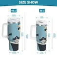 thumbnail image 6 of Yayeee 40oz Double-Wall Insulated Stainless Steel Tumbler with Handle Bottle, Pirate Animals, 6 of 8