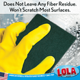 thumbnail image 4 of LOLA Pot Brite Scouring Fiber Pad, 6 Pack, Nylon & Polyester Scrub Pad, Heavy Duty 4" x 6" Cleaning Pads, Removes Grease & Baked-On Foods, 4 of 5