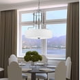 thumbnail image 2 of Cal Lighting Transformer 4-Light Metal Chandelier in Brushed Steel Silver/White, 2 of 2