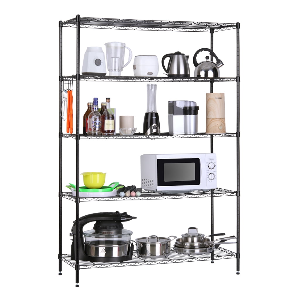 Langria 5 Tier Heavy Duty Extra Large Garage Kitchen Wire Shelving Unit Storage Organization Rack