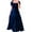 Dark Blue, variant on Women's Summer Dresses Puff Short Sleeve Square Neck Ruched Tiered Maxi Dress Casual Long Dresses