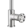 thumbnail image 4 of Ancona Urban Robinet de Salle de Bain à 1 Trou avec Poignée à Roue Ronde en Nickel Brossé, 4 of 6