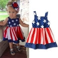 thumbnail image 2 of Zanarzt Little Girls Fourth Of July Outfit 4th of July Toddler Girl Outfit Fourth of July Dress Kids Little Girl Independence Day Clothes Red,1-2 Years, 2 of 4