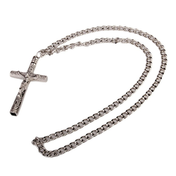 Llave de acero Zulema 2 en 1 para Tambor Crucifijo Collar de cadena 11.4 pulgadas