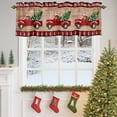thumbnail image 4 of Valances for Windows I'll Be Home for Christmas Rod Pocket Cafe Window Treatments Valance Curtains for Kitchen Bathroom Laundry Basement Windows 42"x12", 4 of 7
