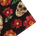 thumbnail image 3 of Mantel de lino con diseño de calavera de azúcar mexicana para el hogar, la cocina y el comedor (13 x 72 pulgadas), 3 of 5