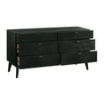 thumbnail image 5 of Petra Queen 4 Piece Wood Bedroom Set in Black Finish, 5 of 6