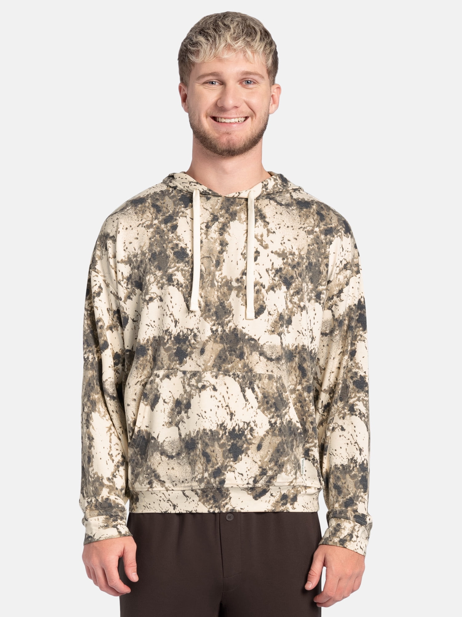 Fruit of the Loom Men's Baby French Terry Pullover Sleep Hoodie, Sizes S - XXL