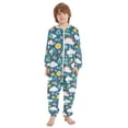 thumbnail image 2 of Christmas Cloud Pattern One Piece Pajamas Soft Jumpsuit Cozy Sleep and Play Romper Zipper and Pockets 13Y-14Y, 2 of 8