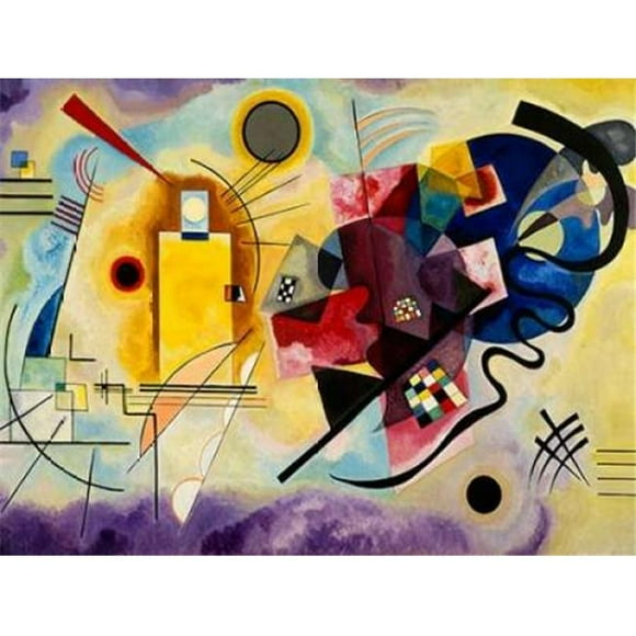 Selected Artworks PDX3WK2611LARGE Yellow Red & Blue Poster Print by Wassily Kandinsky&#44; 22 x 28 - Large