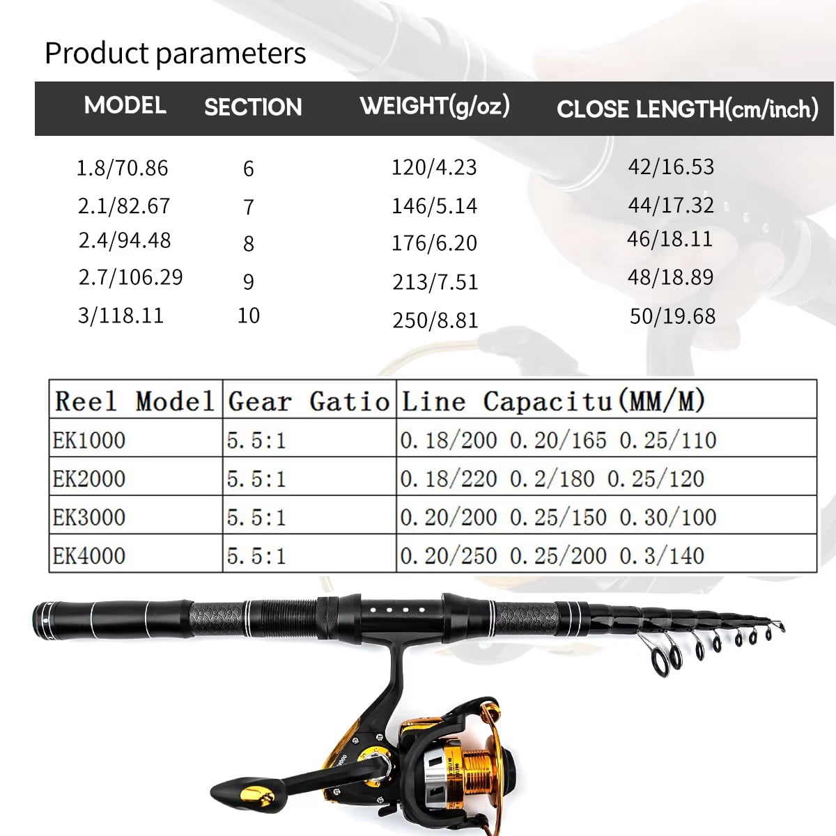 Carbon set Luya straight handle spinning wheel Luya light sea dual-purpose long-throw rod fishing throwing rod fishing gear