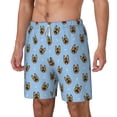 thumbnail image 2 of Uemuo German Shepherd Puppy Pattern Mens Swim Trunks Quick Dry Board Shorts with Mesh Lining, Stretch Beach Shorts Quick Dry No-Chafing Board Shorts-Small, 2 of 9