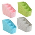 thumbnail image 2 of DOLITY Plastic Makeup office Holder Kitchen Desktop Storage Organizer Basket Blue, 2 of 8