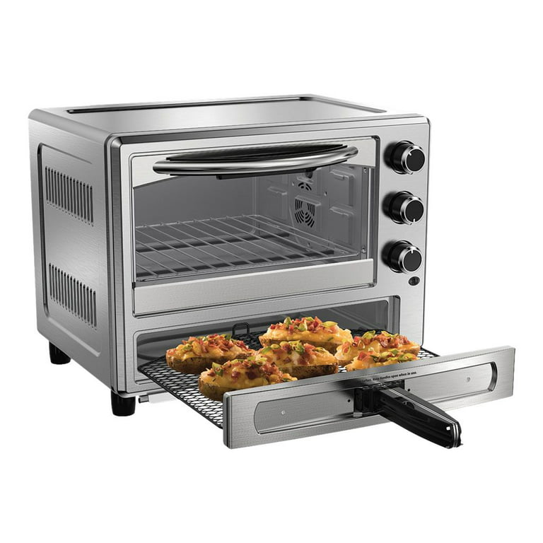 Oster Convection Oven with Dedicated Pizza Drawer, Stainless