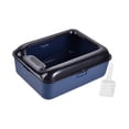 thumbnail image 5 of perfeclan Cat Open Top Pet Litter Tray Cat Litter Container Prevent Sand Leakage Semi Enclosed Cat Toilet Removable Blue Medium, 5 of 9