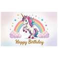 thumbnail image 5 of Colorful Unicorn Themed Happy Birthday Banner with Rainbows Clouds Hearts Stars Party Decorations Backdrop for Kids Birthday Party Photography Props Party Supplies Decor, 5 of 7