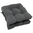 thumbnail image 1 of 16-inch Solid Micro Suede Square Tufted Chair Cushions (Set of 2), 1 of 1