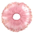 thumbnail image 4 of VNKIDY Girls Kids Elastic Waist Fluffy Tulle Tutu Skirt With Multicolored Pom Pom Trim For Holiday Party Wear Pink 1-2 Years, 4 of 6