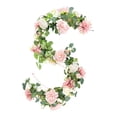 thumbnail image 2 of DAMAI 5.9Ft Artificial Eucalyptus Flower Garland with Fake Rose Dahlias Flower Vine Seeded Eucalyptus Leaves Greenery Garland for Wedding Table Backdrop Party Centerpiece Room Decor, 2 of 9