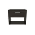 thumbnail image 6 of Compact Nightstand – 18" Tall (20.9"W) – Dark Walnut Finish – 1 Drawer + Open Shelf – Space-Saving for Small Rooms, 6 of 8