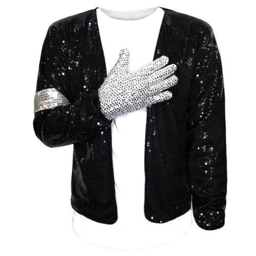 Coplay Role-player Billie Jaen Jacket Glove for Show Performance Party Michael's Celebrity Birthday