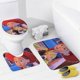 thumbnail image 4 of Juego de 4 cortinas de ducha decorativas para el hogar de Toy Story, kit de accesorios con alfombra antideslizante, tapa de inodoro y tapete de ducha, cortina de ducha impermeable con 12 ganchos, 4 of 8